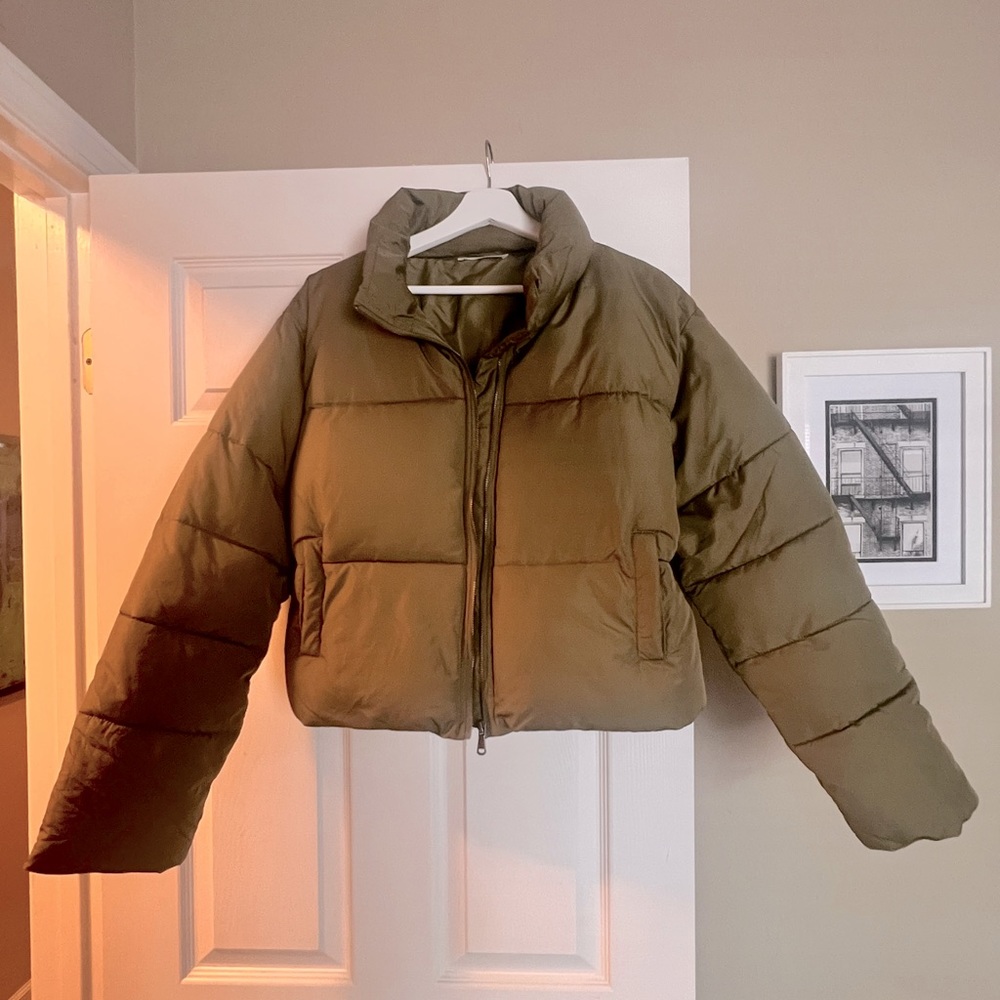 12th Tribe Olive Puffer Jacket